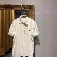 @ バーバリー Burberry BLACK　LABEL　ブラックレーベル　半袖 ドレス メンズ シャツ ポロシャツ ホワイト オフホワイト アイボリー 白 シロ　スポーツ