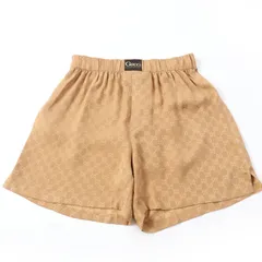 未使用品☆GUCCI グッチ 20AW 631681 シルク100％ GG柄 ショートパンツ ブラウン XS ハンガー付き イタリア製 正規品 レディースのサムネイル