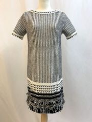 シャネル CHANEL サマーニットワンピース ベージュ ネイビー 36 - メルカリ