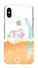 iPhone 13 iPhone13 ケース カバー アイフォン13 スマホケース ハードケース ジュース パンダ アザラシ ペンギン シロクマ うさぎ 猫 犬 かわいい クリア 透明 カラー01