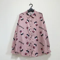 【最終値下げ】Sanrio　My Melody　サンリオ　マイメロディ　レースアップシャツ　ピンク　黒　レディース　M~L　地雷系　サブカル　カワイイ