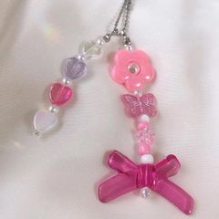 ピンクストラップ　ハンドメイド
