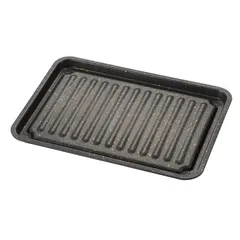 【大安売り】アイメディア グリルトレー ワイドサイズ グリルプレート 魚焼き器 マーブルコート 魚焼きグリル 調理トレー トースター フッ素コート IH対応 ガス火対応 グリルのお手入れ簡単焼魚トレー