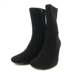 ミラオーウェン Mila Owen ラウンドフィットブーツ ショートブーツ スエード 36 22.5cm 黒 ブラック 09WGS205510 /TK ■OF