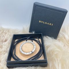 BVLGARI ブルガリ キーリング ネックレストップ ネックレス スターリングシルバー 革紐 チョーカー付き　箱有り