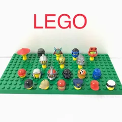 中古 LEGO レゴ   ミニフィグ用　帽子　ヘルメット　など　パーツのみ　大量　20個　まとめ売り HN-858 ※スターウォーズ　ニンジャゴー　キャップ　ハット　など 361