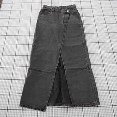 ◇ Θ BLACK BY MOUSSY ブラックバイマウジー blkby Jeans ロング丈 タイト スカート サイズ0 ブラック系 レディース E  【1509180016843】