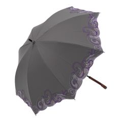 シノワズリーモダン ペイズリー刺繍かわず張り晴雨兼用ショート日傘