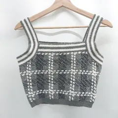 ◇ ⊇ RESEXXY リゼクシー シャギーチェック タンクトップ サイズF グレー系 レディース E  【1505290008976】のサムネイル