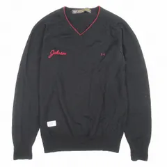 08aw ダブルタップス WTAPS DECK CREW-V SWEATER.V NECK.WOOLY ニット デック クルー Vネック セーター 長袖 ロゴ刺繍 カットソー S 黒 ブラック 2008/2ND SPDT-KN-M02/メンズのサムネイル