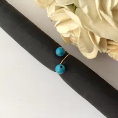 ターコイズブルーラウンド　6mmのシンプルリング　フリーサイズ