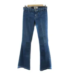 ルシェルブルー LE CIEL BLEU TEXTILE デニムパンツ ジーンズ ロング丈 ブーツカット ウォッシュ加工 28 青 ブルー /YS10のサムネイル
