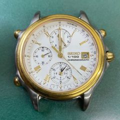 美品 稼働 SEIKO クロノグラフ 7T32 リザード ベルトユニセックス 美品 稼働 SEIKO クロノグラフ 7T32 リザード ベルトユニセックス