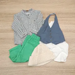 ◇ 《 ZARA/GAP/STUDIOS/MARLMARL まとめ売り4点セットサイズ3-6mouths ニット帽/パンツ/プレイウェア メンズ 》 E  【1308290049174】