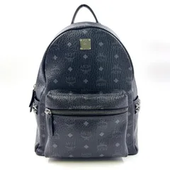 【期間限定お値下げ】MCM ブラック レザーバックパック エムシーエムバックパック スタッズ グレー レディース レザー