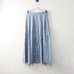 スピックアンドスパン Spick and Span フェイクレザープリーツスカート 38 サックスブルー/ボトムス ロング丈【2400014526196】のサムネイル