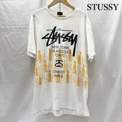 STUSSY ステューシー Tシャツ 半袖 シャドーマン ワールドツアー Tシャツ world tour t-shirt メキシコ製 ホワイト オレンジ