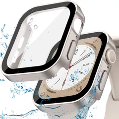 【大人気！】41mm 45mm対応 44mm アップルウォッチ 本体 防水 一体型 アップルウォッチ 新デザイン 3D直角エッジ 超薄型 PC+ガラス素材 カバー40mm 高透過率apple watch カバーキズ防止 簡単に取り付け・取 AIYYXX 全面保