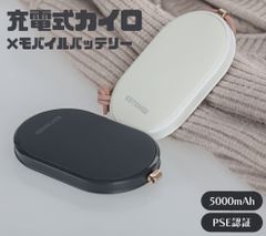 充電式カイロ モバイルバッテリー USB充電 5000mAh 使用済 訳アリ