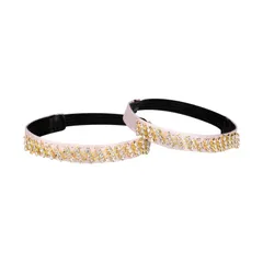 Allegra K シューズストラップ ベルト バンド パンプス 脱げ防止 取り外し可能 靴ストラップ ピンク ゴールド