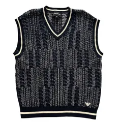 EMPORIO ARMANI エンポリオ アルマーニ ニットベスト 紺 ニット ベスト ケーブルニット キッズ 10A 142cm