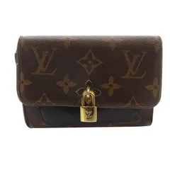 ルイヴィトン LOUIS VUITTON モノグラム ポルトフォイユフラワーコンパクト 三つ折り財布 茶色