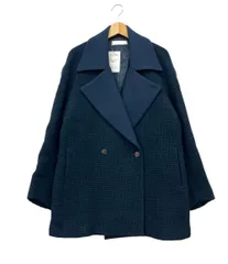 ETHOSENS エトセンス ウール ダブルフロントパネル ロングコート 黒