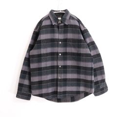 【中古A】Ron Herman California ロンハーマンカリフォルニア M メンズ 長袖シャツ ネルシャツ チェック 黒 グレー 紺 中古A 古着