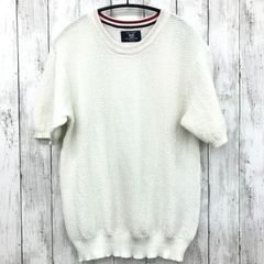 【 COMME CA COMMUNE 】メンズ 半袖サマーニット ホワイト medium