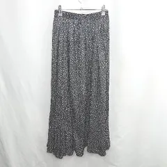 ◇ Θ GLOBAL WORK グローバルワーク ウエストゴム ロング丈 フレア スカート サイズF ブラック系 レディース E  【1502060003568】