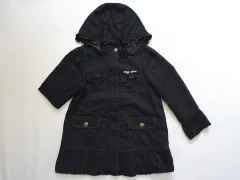 メゾピアノ mezzo piano アウトレット 子供服 女の子 120cm 長袖 ブルゾン アウター ジャンパー ジャケット 薄手 黒 秋 ★3 ガールズ 女児 キッズ 【中古】 ユーズド リサイクル 古着 子ども服 こども