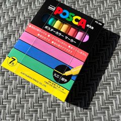 三菱鉛筆　ユニ ポスカ 細字 7色セット PC-3M7C