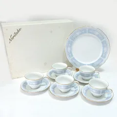 Noritake / ノリタケ ◆【洋食器】ノリタケ/レースウッドゴールド/サロンセット（大皿 C&S5客） Y7345/1507 すまい 雑貨 ギフト ギフト【未使用】 