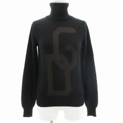 ドルチェ&ガッバーナ ドルガバ DOLCE&GABBANA ニット セーター 長袖 タートルネック プルオーバー ロゴ 黒 ブラック /GV
