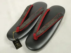 平和屋着物●和装小物　和装草履　キンワシ印　金鷲本舗　東京謹製　印伝風　印伝調　履物　逸品　未使用　DAAQ1472zzz