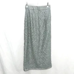 ◇ Θ◎●未使用● YECCA VECCA イェッカヴェッカ レース生地 ロング タイト スカート サイズS グレー レディース E  【1410290054871】