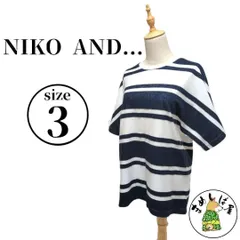 NICO AND ニコアンド【3】半袖トップス ボーダー柄 夏服 綿 美品