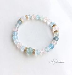 ☆再販デザイン【ロンドンブルートパーズ×アクアオーラ】天然石