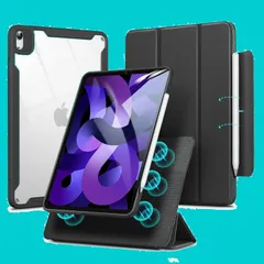 【特価商品】2022 ハイブリッド ケース 第4世代 2020 第5世代 iPad 10.9インチ 取り外し可能なマグネットカバー air 調節可能な縦置き/横置きスタンド機能 透明な背面シェル ipad Pencil 2対応 ESR オートスリープ/ウェイク