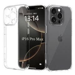 【新着商品】】iPhone 【傷防止・落下防止・滑り止め・指紋防止・黄変防止 TPUサイド＋PCバック 16ProMax透明 耐衝撃 全面保護 米軍MIL規格 proMaxケースクリア 保護カバー アイフォン16 16Promaxクリアケース iPhone i