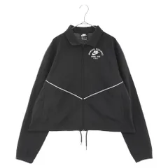 NIKE (ナイキ) ロゴプリントジップアップスウェット トラックジャケット レディース ブラック CZ8775-010のサムネイル