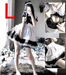 Lメイド服 コスプレ 仮装セクシーランジェリーロリータメイド可愛いワンピース