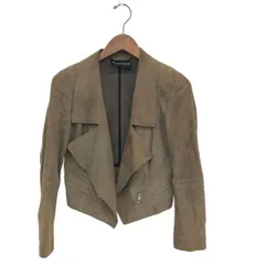 EMPORIO ARMANI エンポリオアルマーニ  レザージャケット サイズ:38  ブラウン スエード 羊 レディース 　241011010880