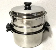 新品未使用/アムウェイクイン・クック/ステンレス製 二重鍋 蒸し器付き/6L クィーン 21ピースセット：Amway(アムウェイ)Shopping