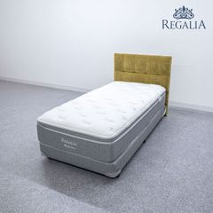 【中古品】REGALIA レガリア Perfection パーフェクション シングル サイズ ベッド ダブルクッション ヘッドボードセット 定価60万