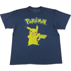 古着 POKEMON ポケモン ピカチュウ アニメ キャラクタープリントTシャツ メンズL相当/eaa543406