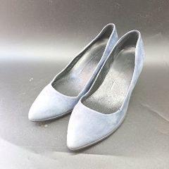 ◇ ECCO　エコー 底面ロゴ文字 パンプス サイズ38 ネイビー系 レディース E 【1408220024582】