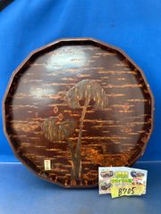 松野志郎作 木彫漆塗りの飾皿 鳥と松の絵柄 讃岐彫【未使用品】 - メルカリ