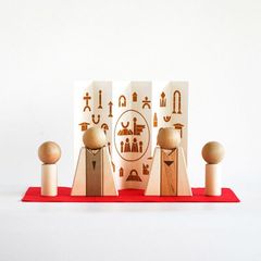 節句のつみき　積み木　日本製　国産材　無塗装　オークヴィレッジ　Oak　Village