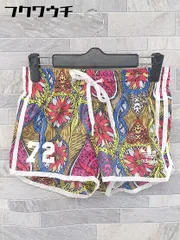 ◇ adidas アディダス 総柄 ショート パンツ スイムウェア サイズM マルチ レディース  【1102220025401】